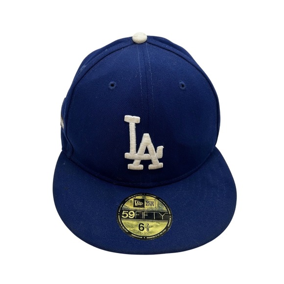 Used New Era Los Angeles Dodgers 2023 Postseason Fitted Hat‎ Cap 6 7/8 - Picture 1 of 12